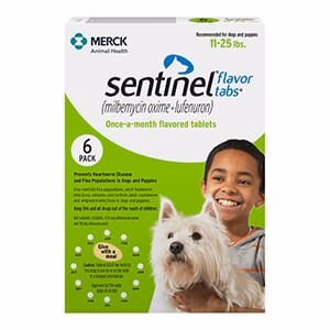 Sentinel? Once-a-month Flavor Tabs? for Dogs, 6 Pack - Healthber