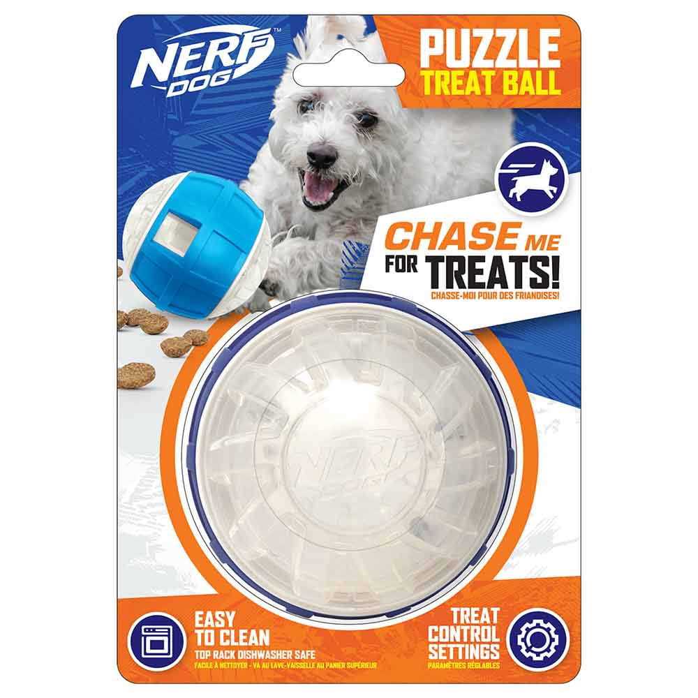 Nerf Dog Puzzle Treat Ball 3.5 Slow Feeder Dog Toy for Small & Medium Dogs - Healthber