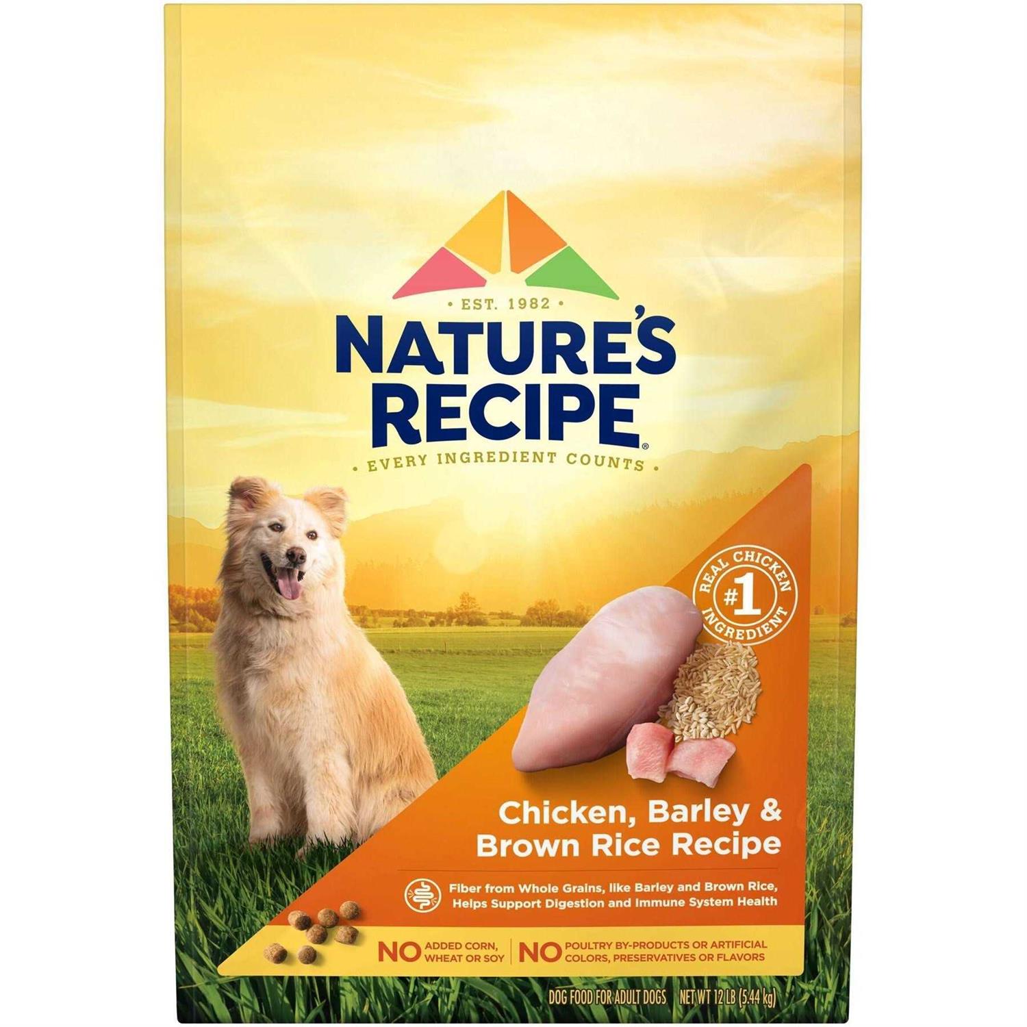 Nature’s Recipe Adult Chicken & Rice Recipe Dry Dog Food - Healthber