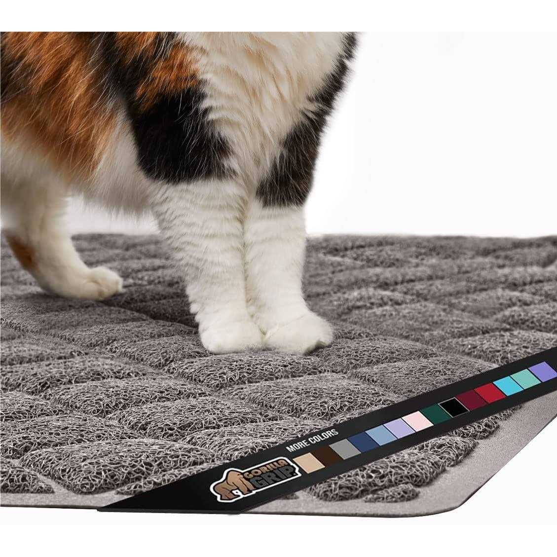 Gorilla Grip The Original 100% Waterproof Cat Litter Box Trapping Mat - Healthber