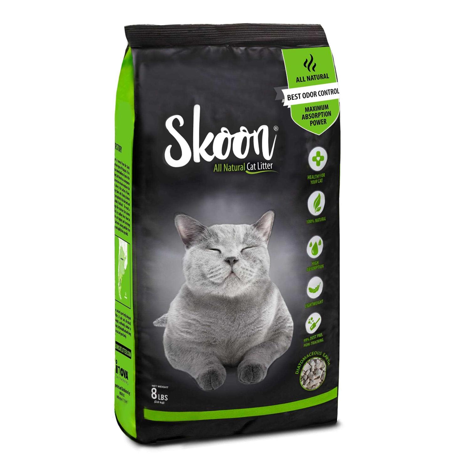 Skoon All-Natural Cat Litter Light-Weight, Non-Clumping, Low Maintenance, Eco-Friendly - Healthber