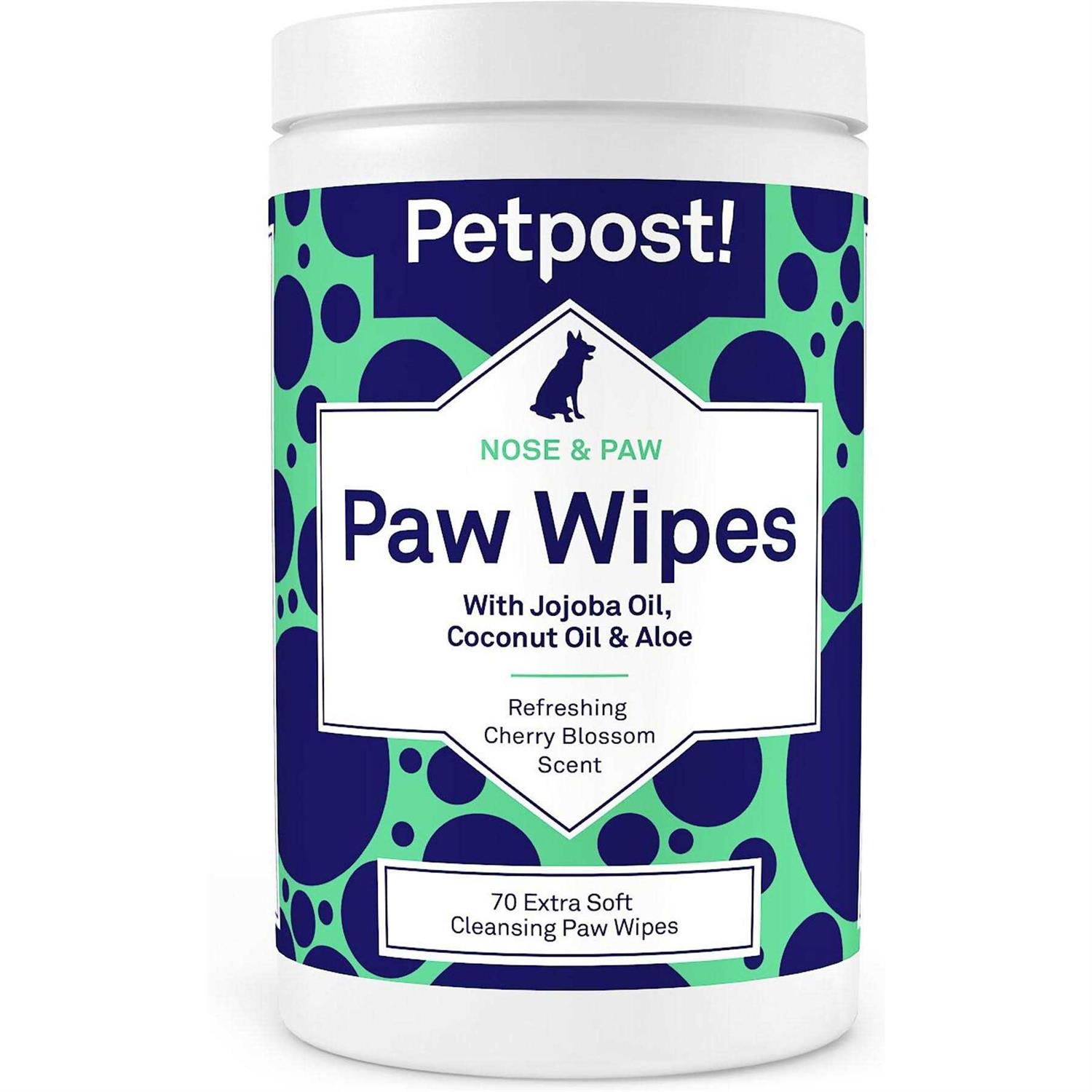 Petpost Paw Wipes for Dogs Nourishing, Revitalizing Dog Paw Cleaner with Coconut Oil, Jojoba Oil, and Aloe - Healthber