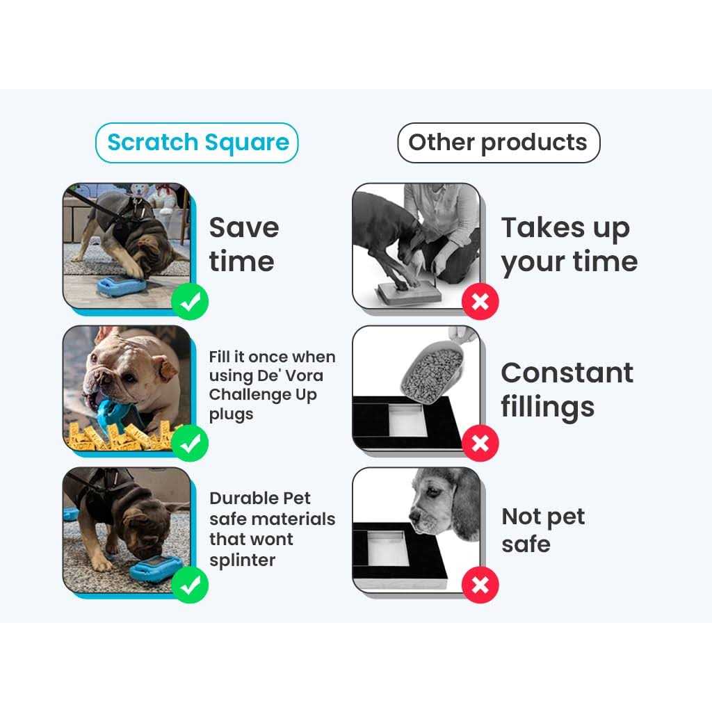 de’ Vora Scratch Square Dog & Cat Grooming Toy - Healthber