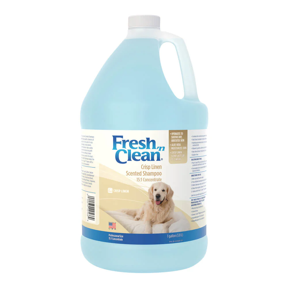 Fresh 'n Clean Scented Shampoo, 15:1 Concentrate, Crisp Linen, Gallon - Healthber