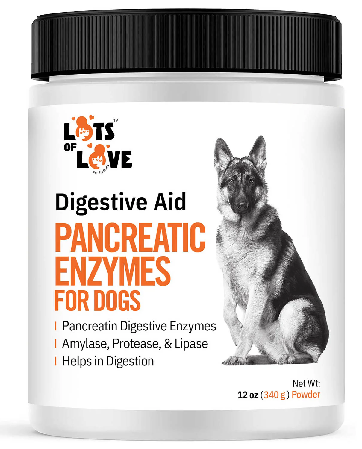 Lots of Love Pancreatine Powder, 12 oz - Healthber