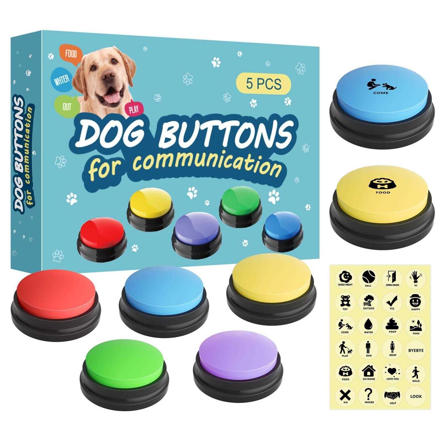 Dog Buttons for Communication Starter Pack Dog Buttons Talk Training Pet to Speaking Buttons - Healthber
