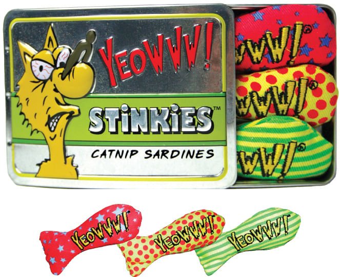 YEOWWW! Stinkies Catnip Sardines, 3 pk - Healthber