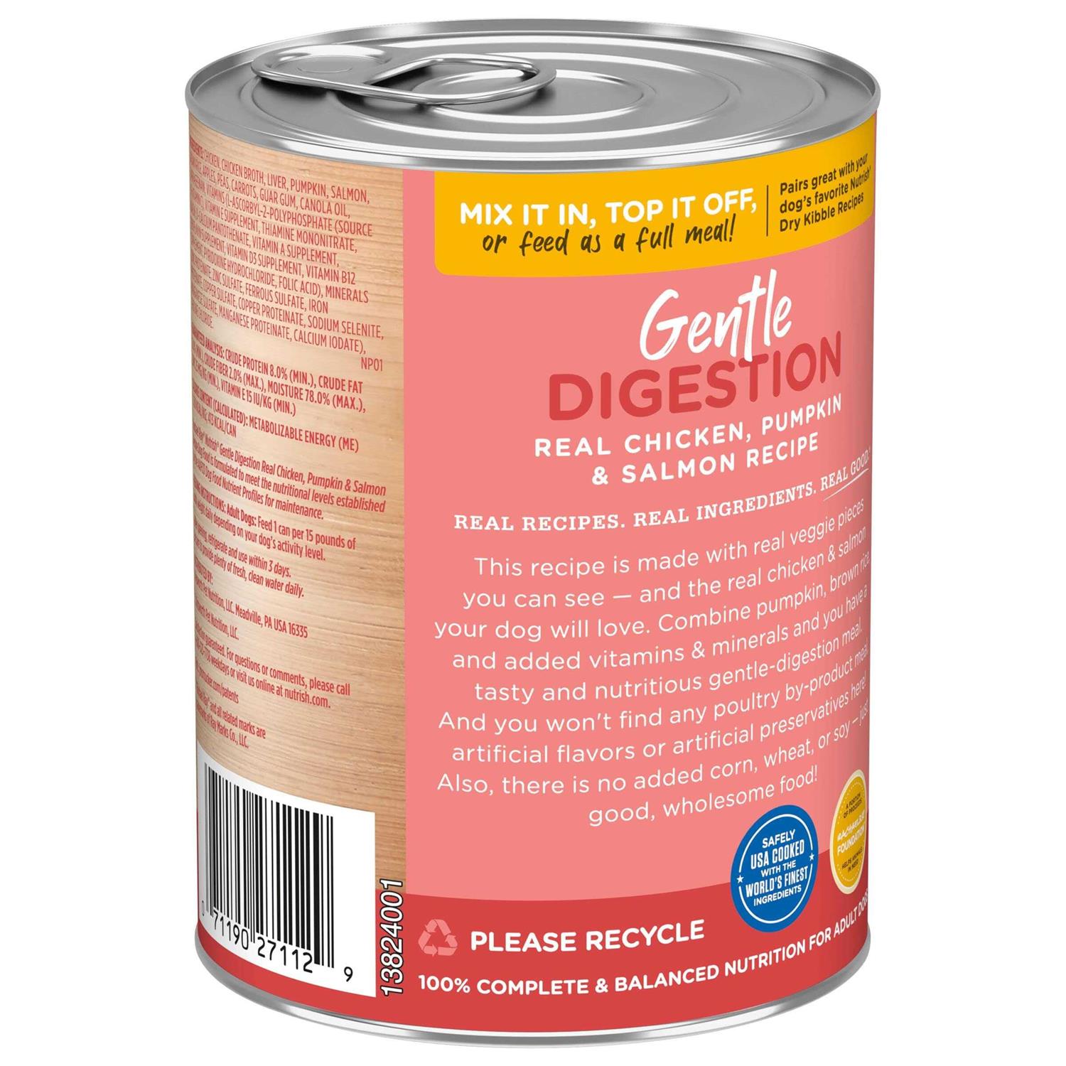 Rachael Ray Nutrish Gentle Digestion Chicken Pumpkin & Salmon Wet Dog Food - Healthber