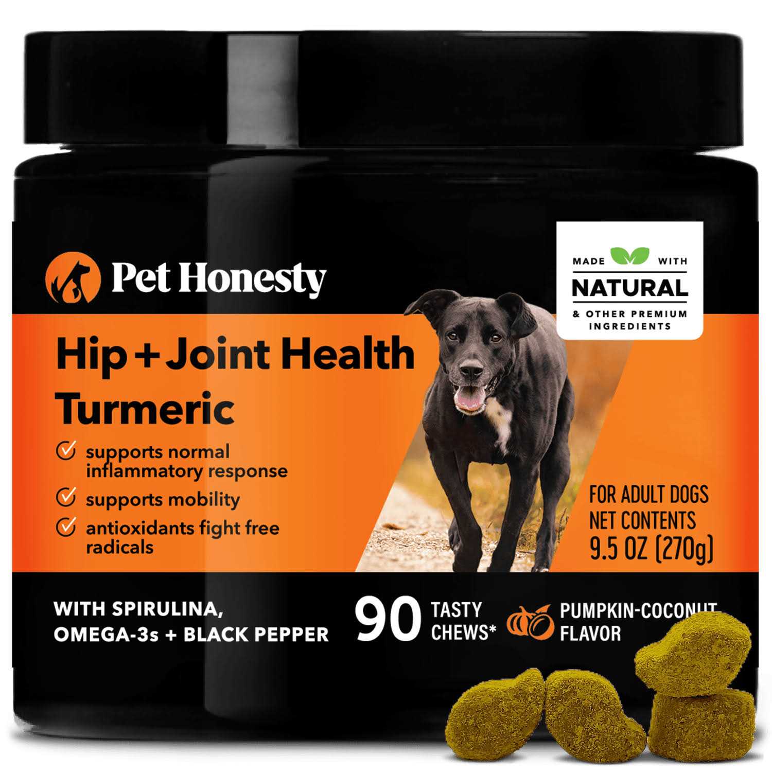 Pet Honesty Dog Hip + Joint Health Turmeric Chews - Healthber
