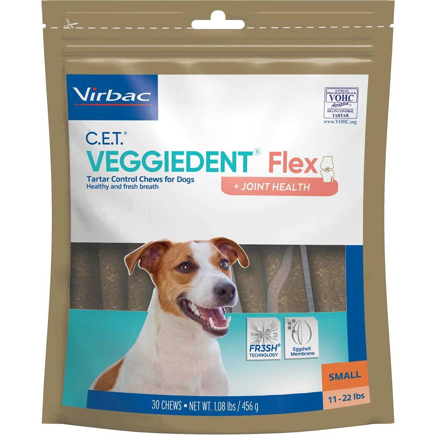 Virbac C.E.T. VeggieDent Flex Tartar Control Chews Dogs - Healthber