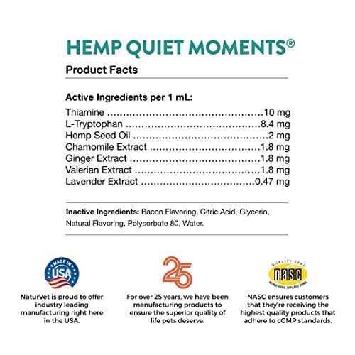NaturVet Hemp Quiet Moments Calming Drops for Cats - Healthber
