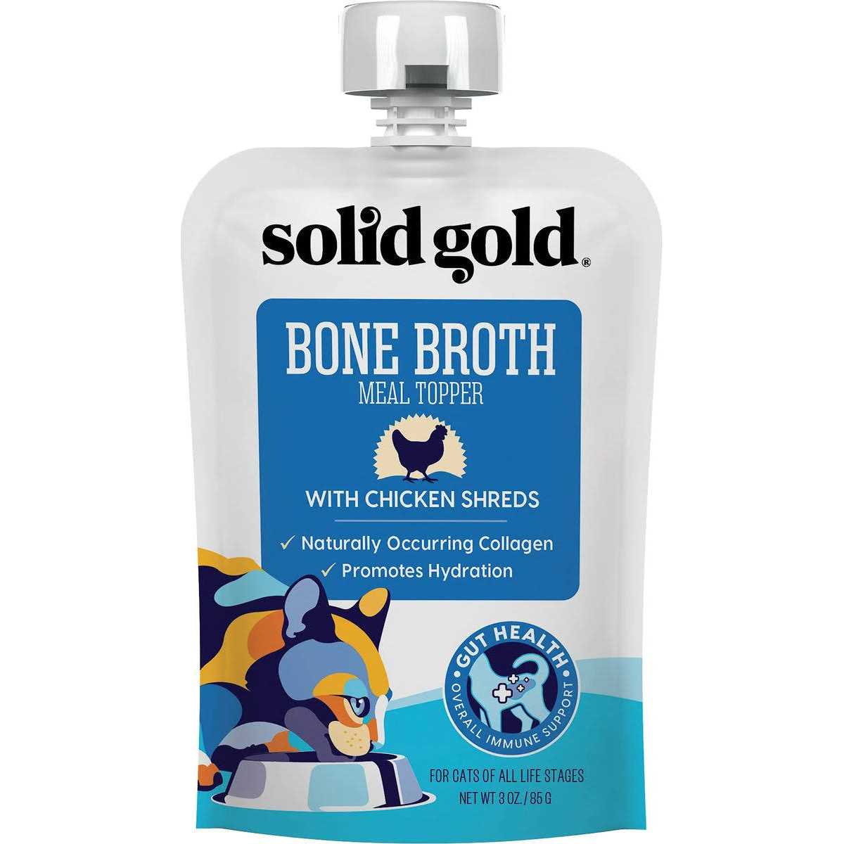 Solid Gold Bone Broth Shreds Meal Topper - Healthber