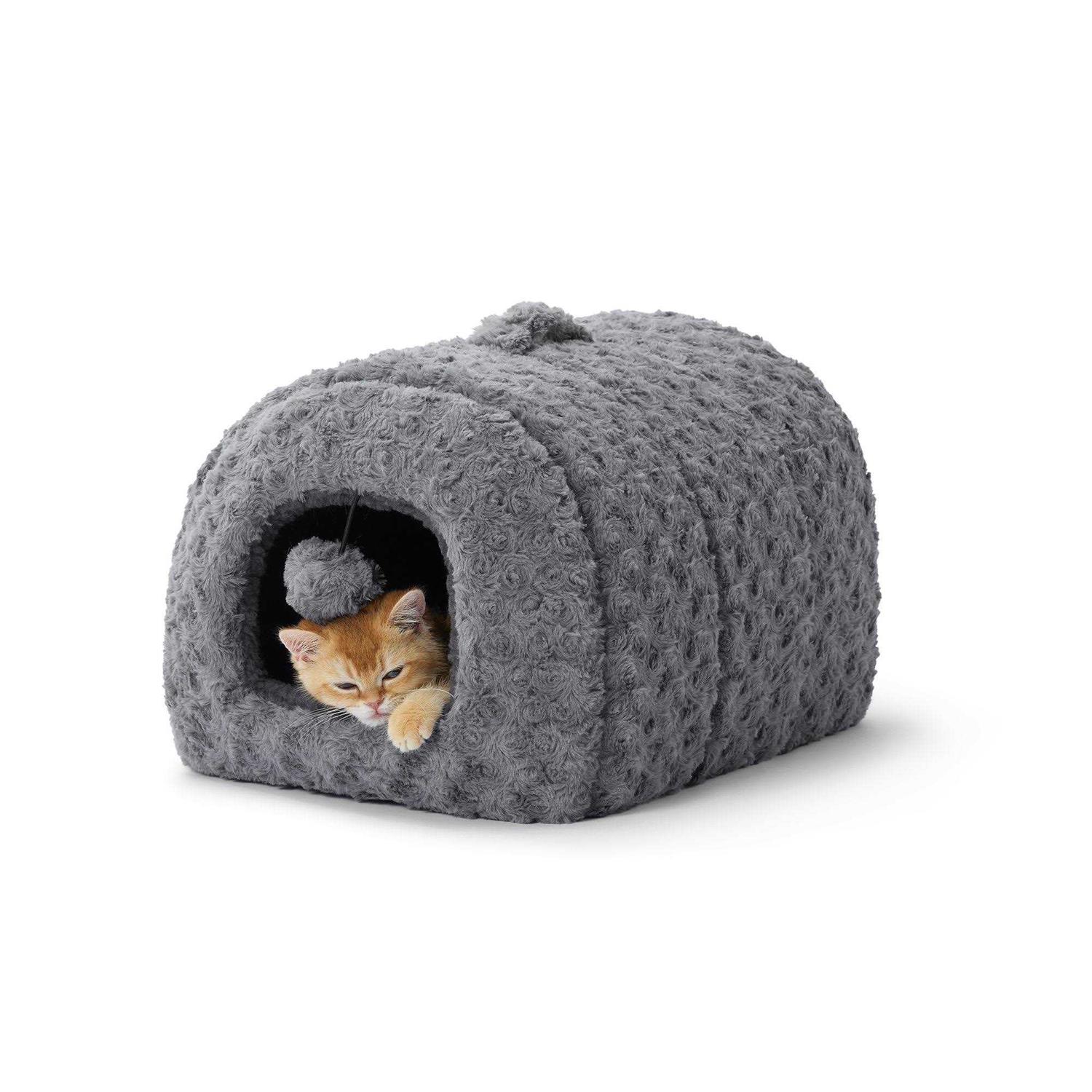 Whisker City Fur Hide Cat Hut Pink - Healthber