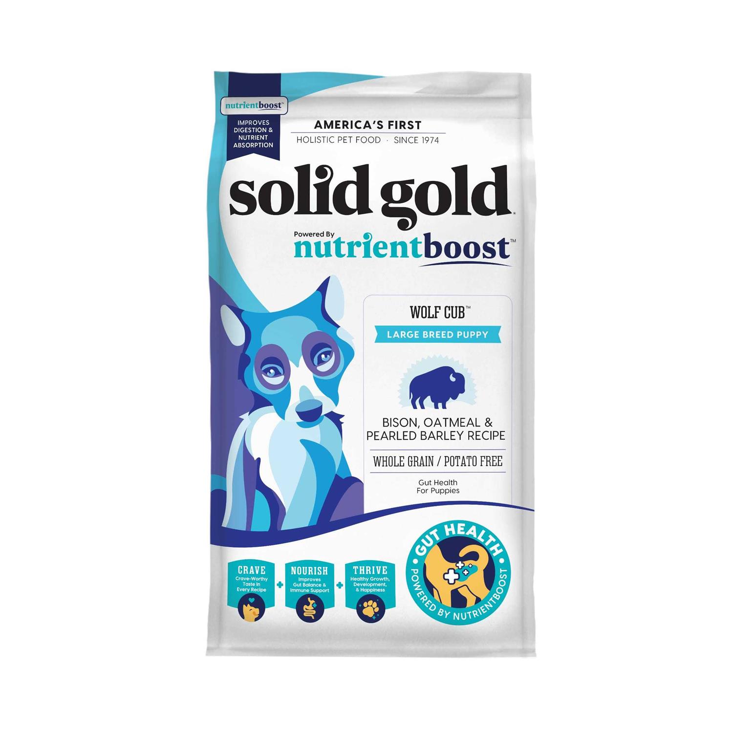 Solid Gold Nutrientboost Wolf Cub Bison Py Dry Dog Food - Healthber