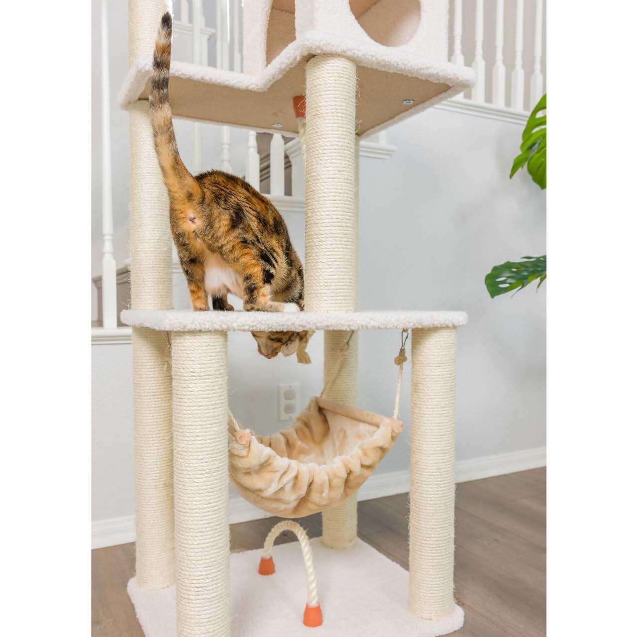 Armarkat Real Wood B7301 Classic Ivory Cat Tree - Healthber