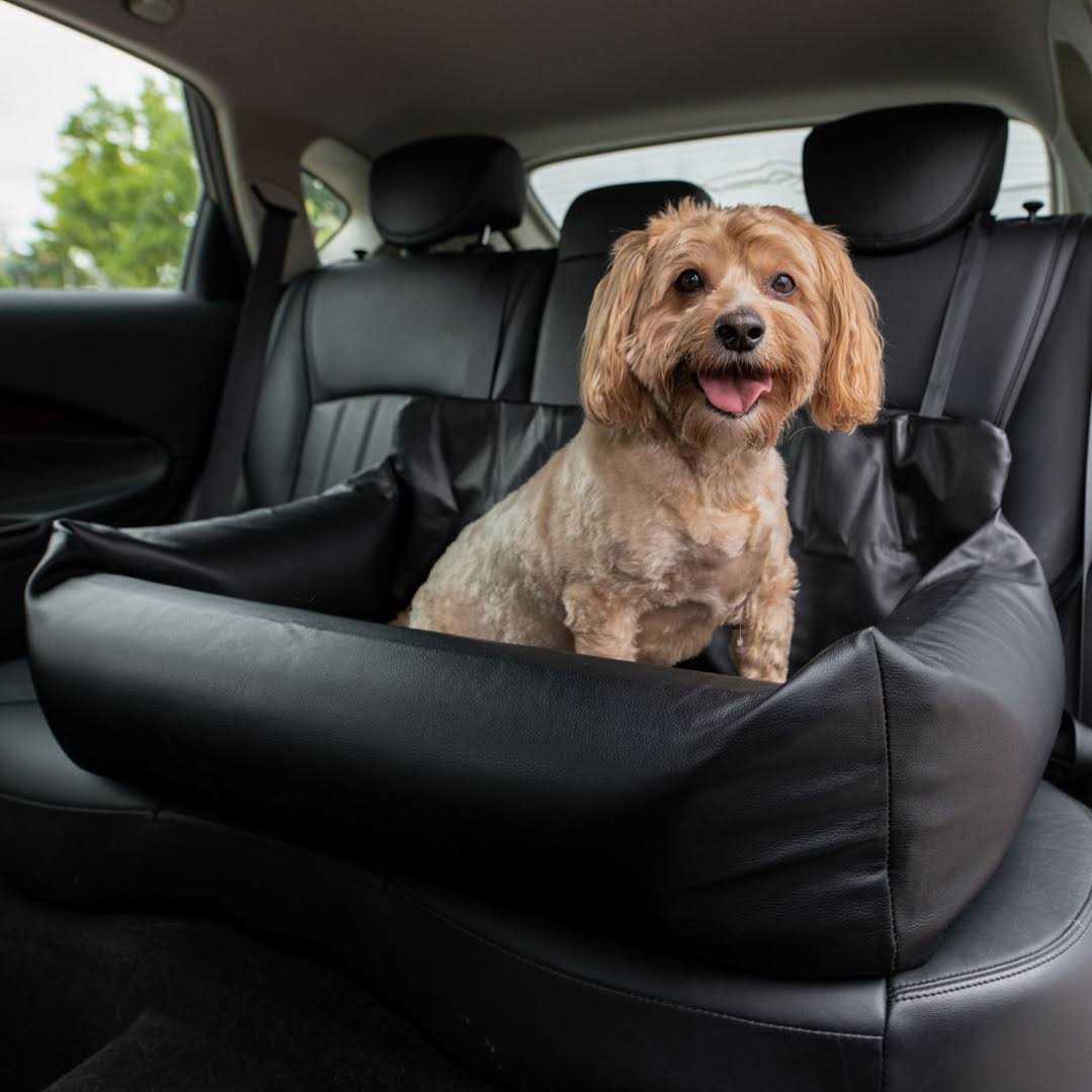 PupProtector Faux Leather Memory Foam Dog Car Bed - Healthber