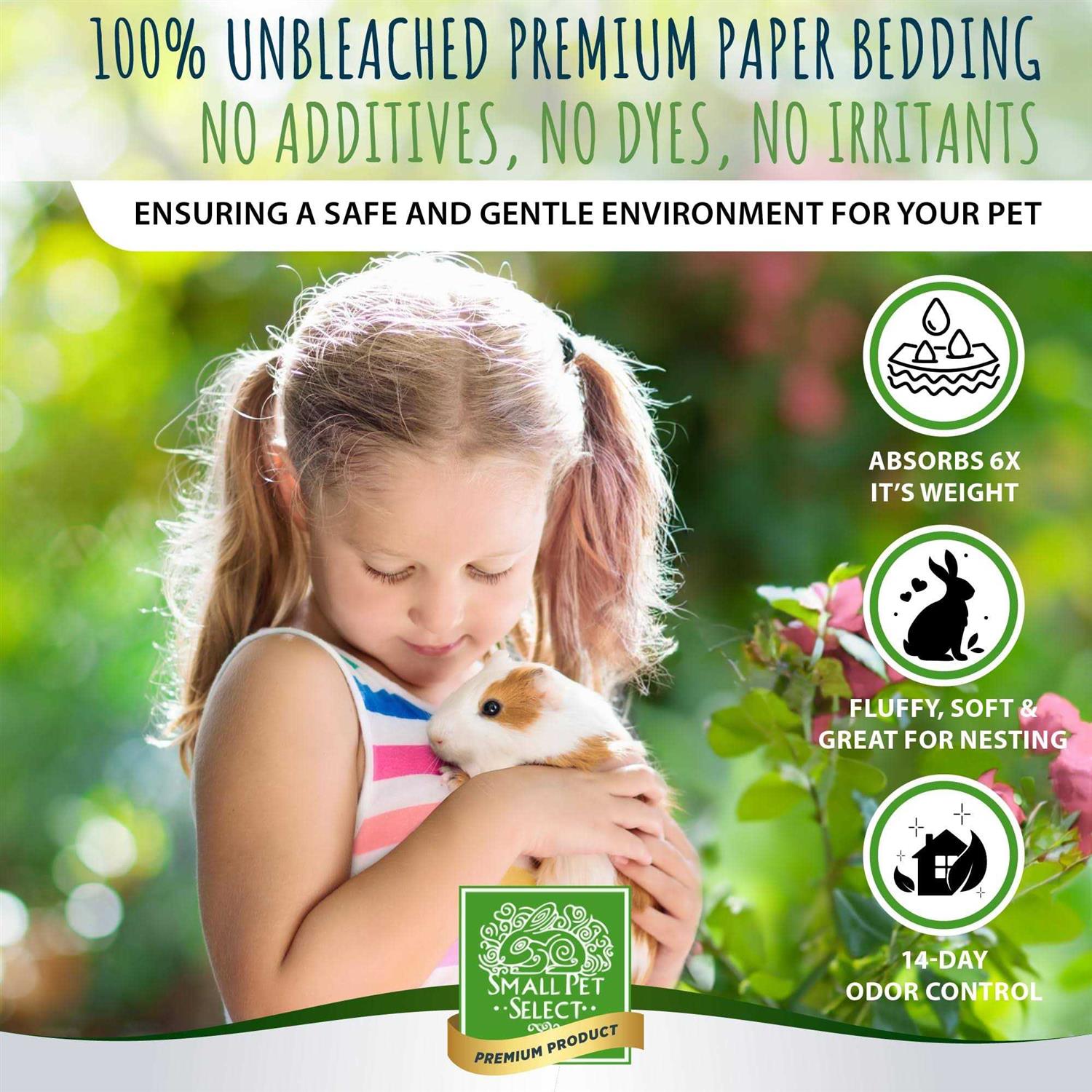 Small Pet Select Natural Paper Bedding with Real Rose Petals - Healthber