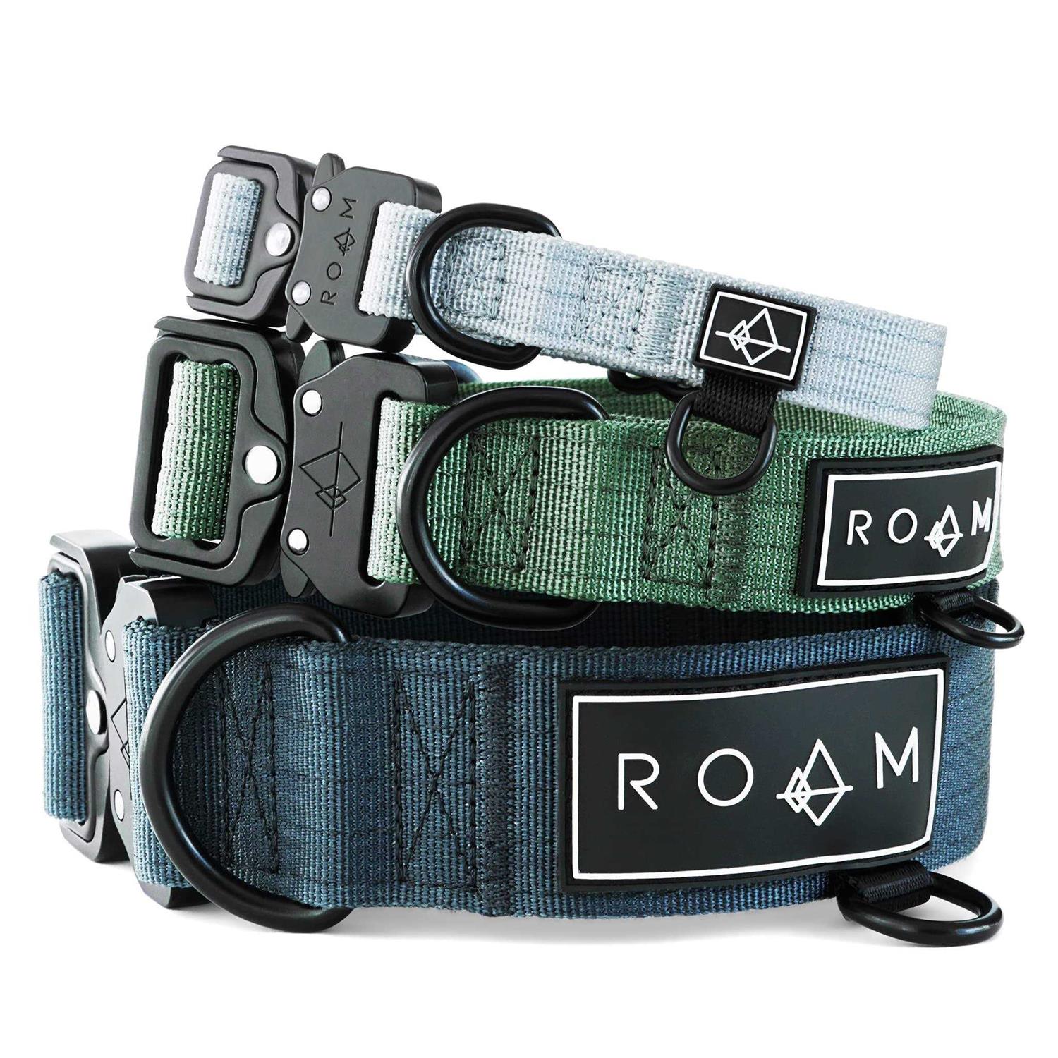 Roam Made to Roam Premium Dog Collar Adjustable Heavy Duty Nylon Collar with Quick-Release Metal Buckle - Healthber