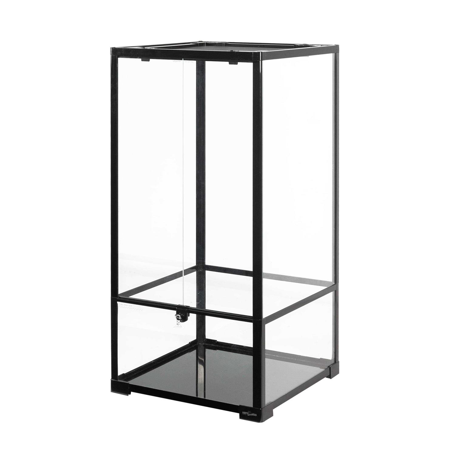 Repti-zoo Reptile Knock Down Glass Terrarium with Double Hinge Door 18 x 18 x 36 - Healthber