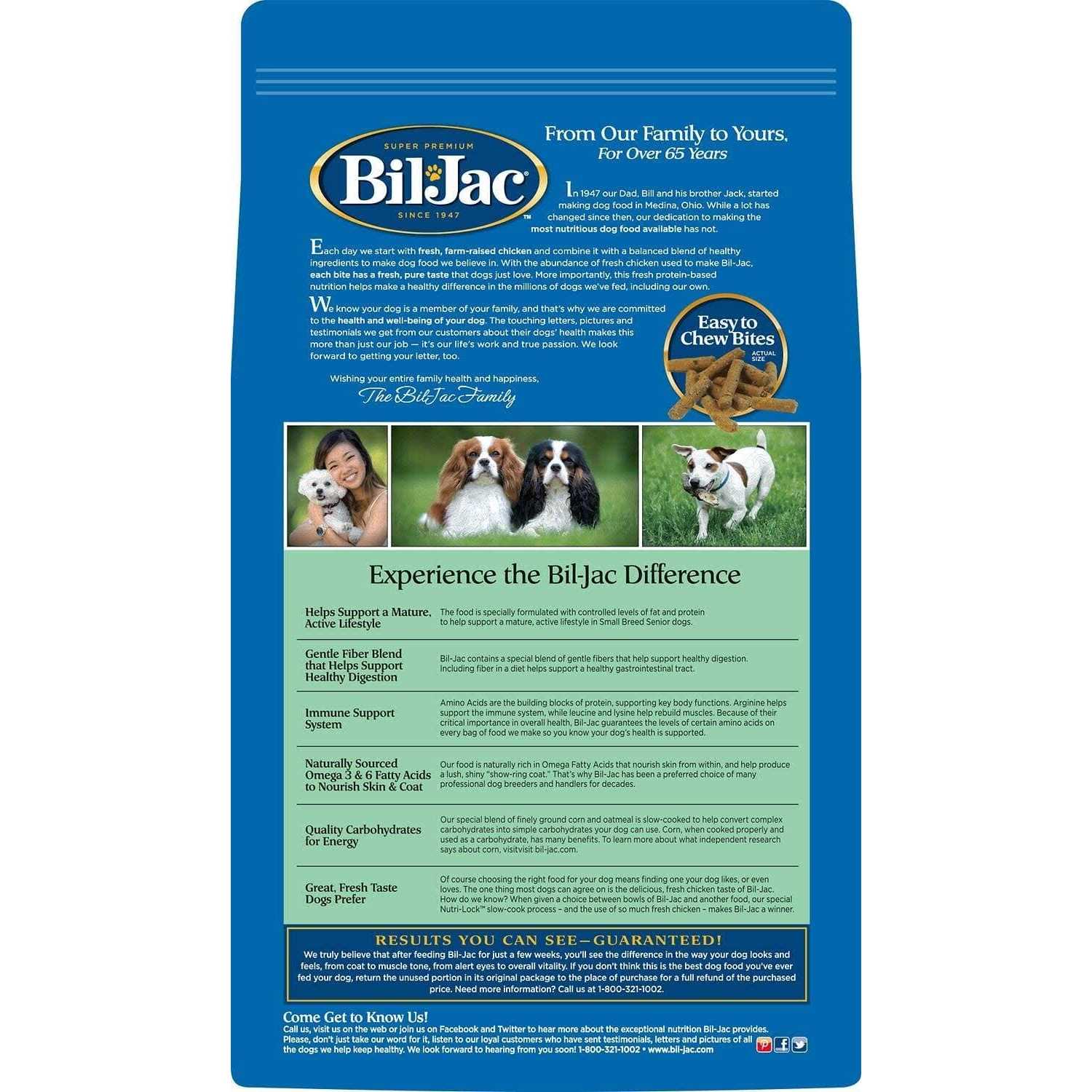 Bil-Jac Small Breed Senior Dry Dog Food - Healthber