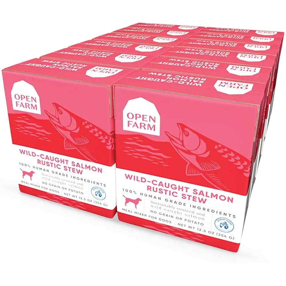 Open Farm Wild-Caught Salmon Rustic Stew Dog Food - Healthber
