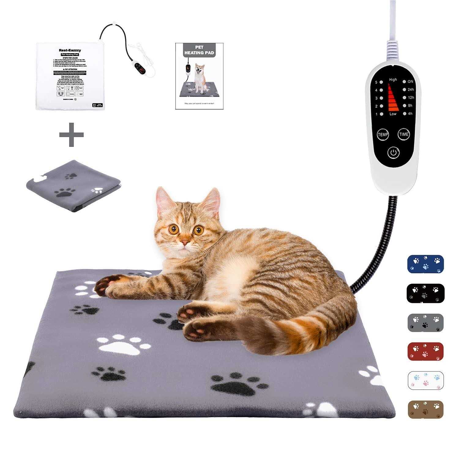 Rest-Eazzzy Pet Heating Pad Indoor Dog Heating Pad Mat with Removable Cover - Healthber