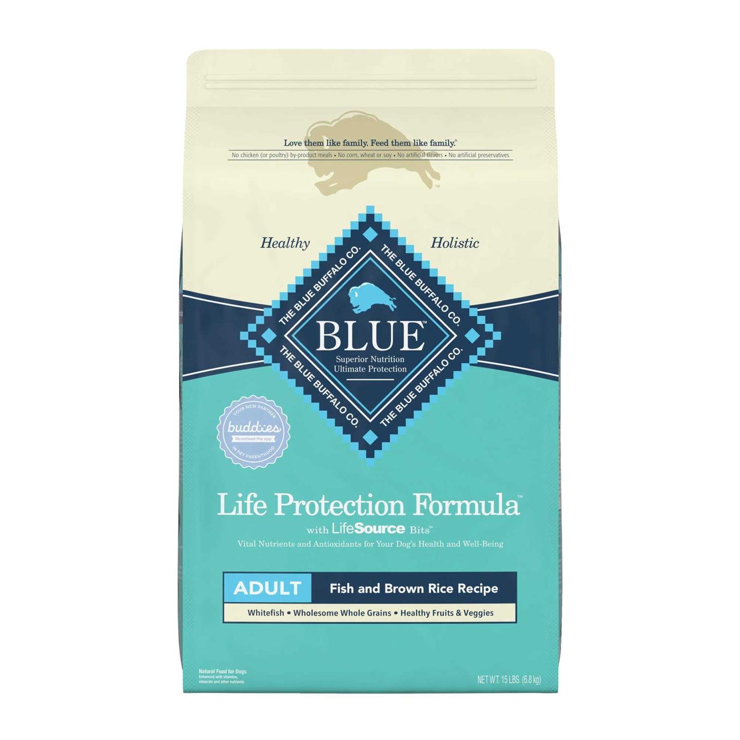 Blue Buffalo Life Protection Formula Fish & Brown Rice Adult Dry Dog Food - Healthber