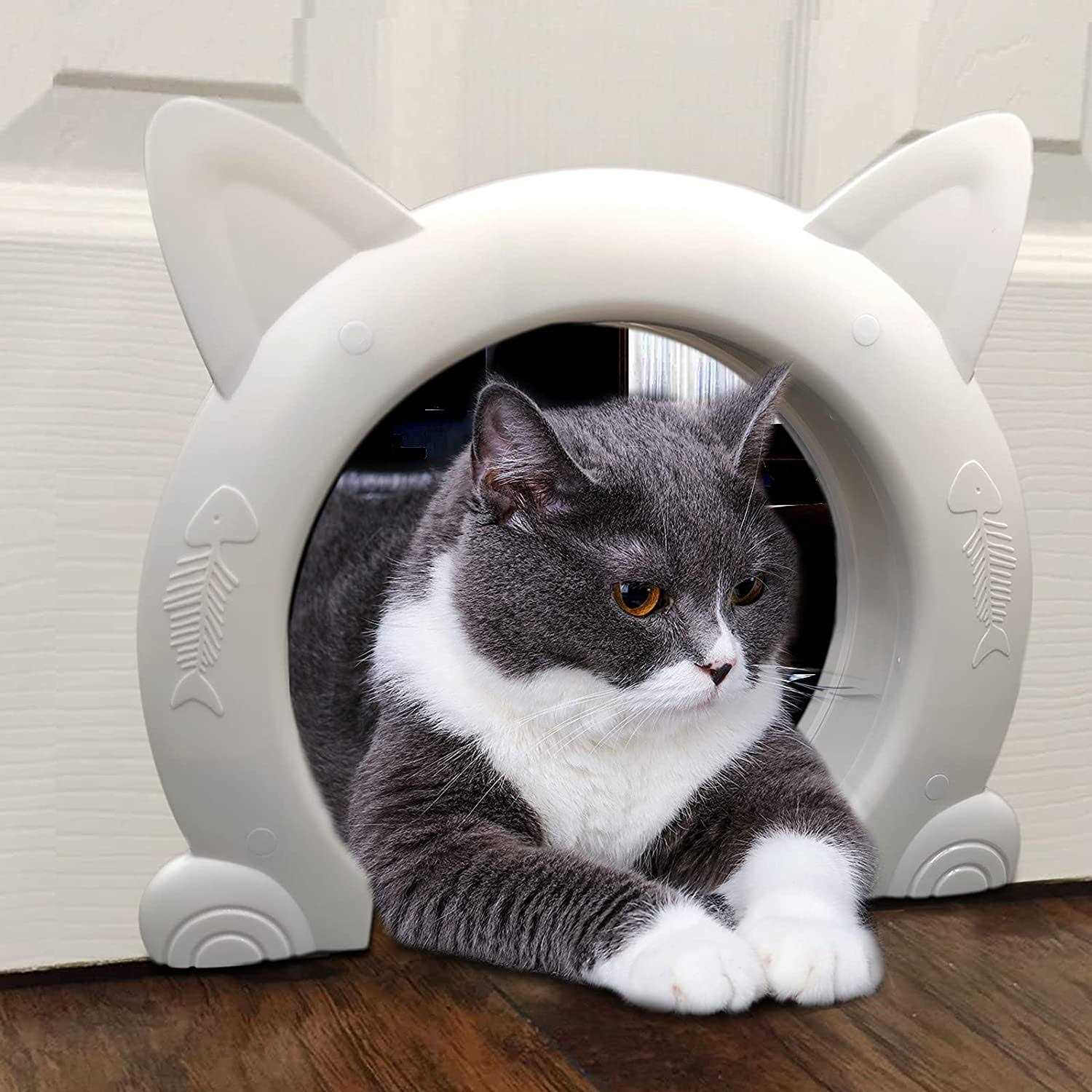 ikuso Indoor Cat Door, Cat Door for Interior Door, Pet Doors for Cat, Kitties and Kittens - Healthber