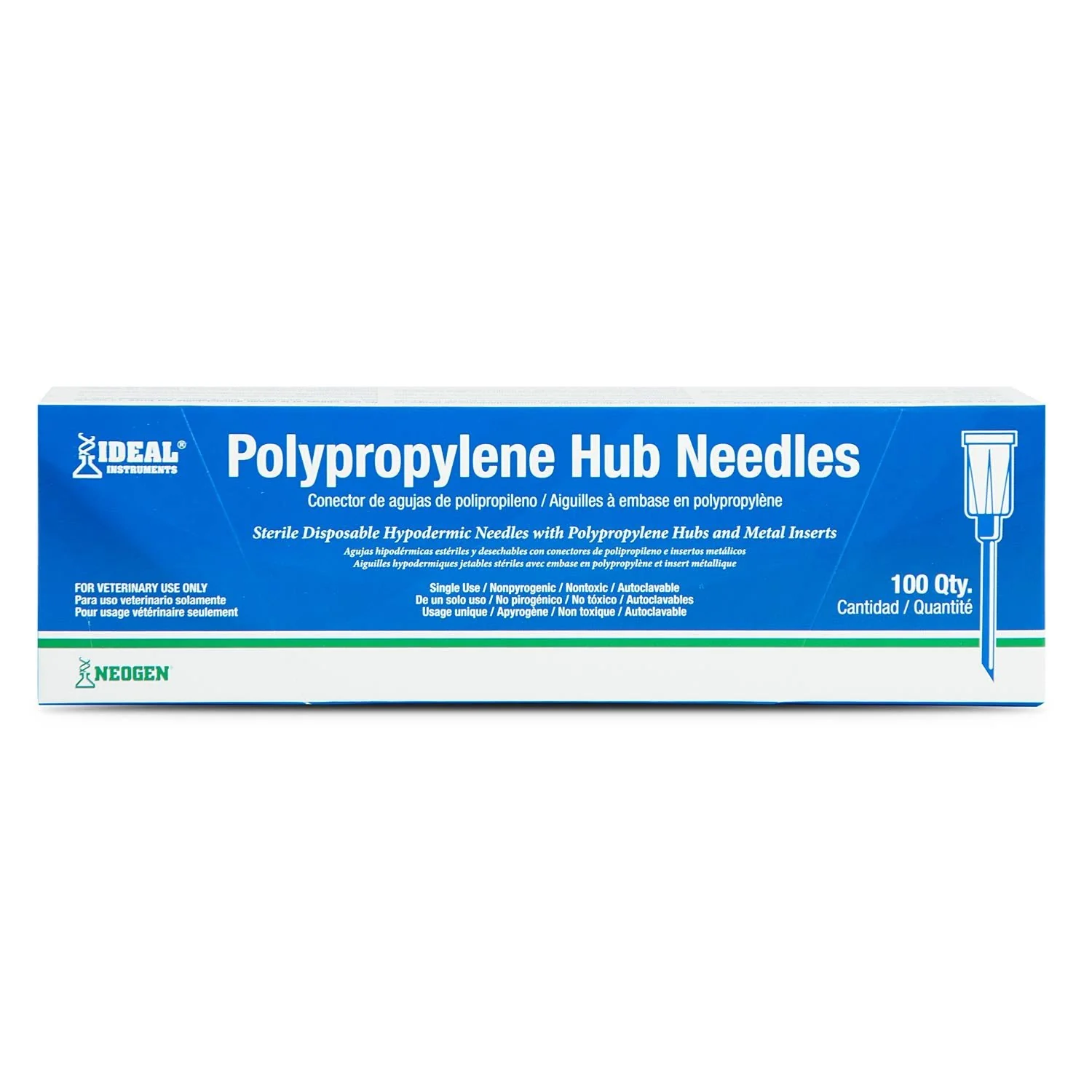 Ideal Poly Hub Needles, Box of 100 - Healthber