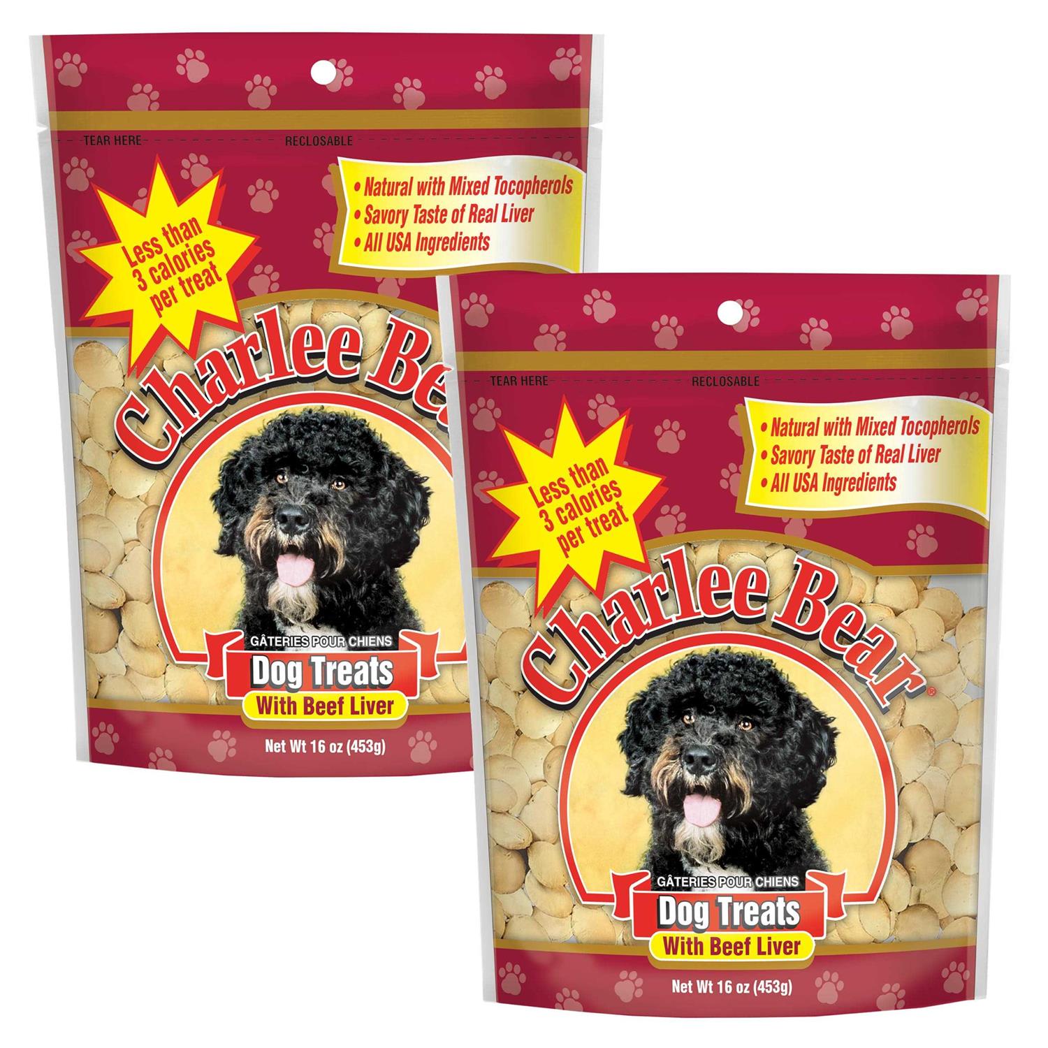 Charlee Bear Original Crunch Beef Liver Dog Treat 16 oz - Healthber