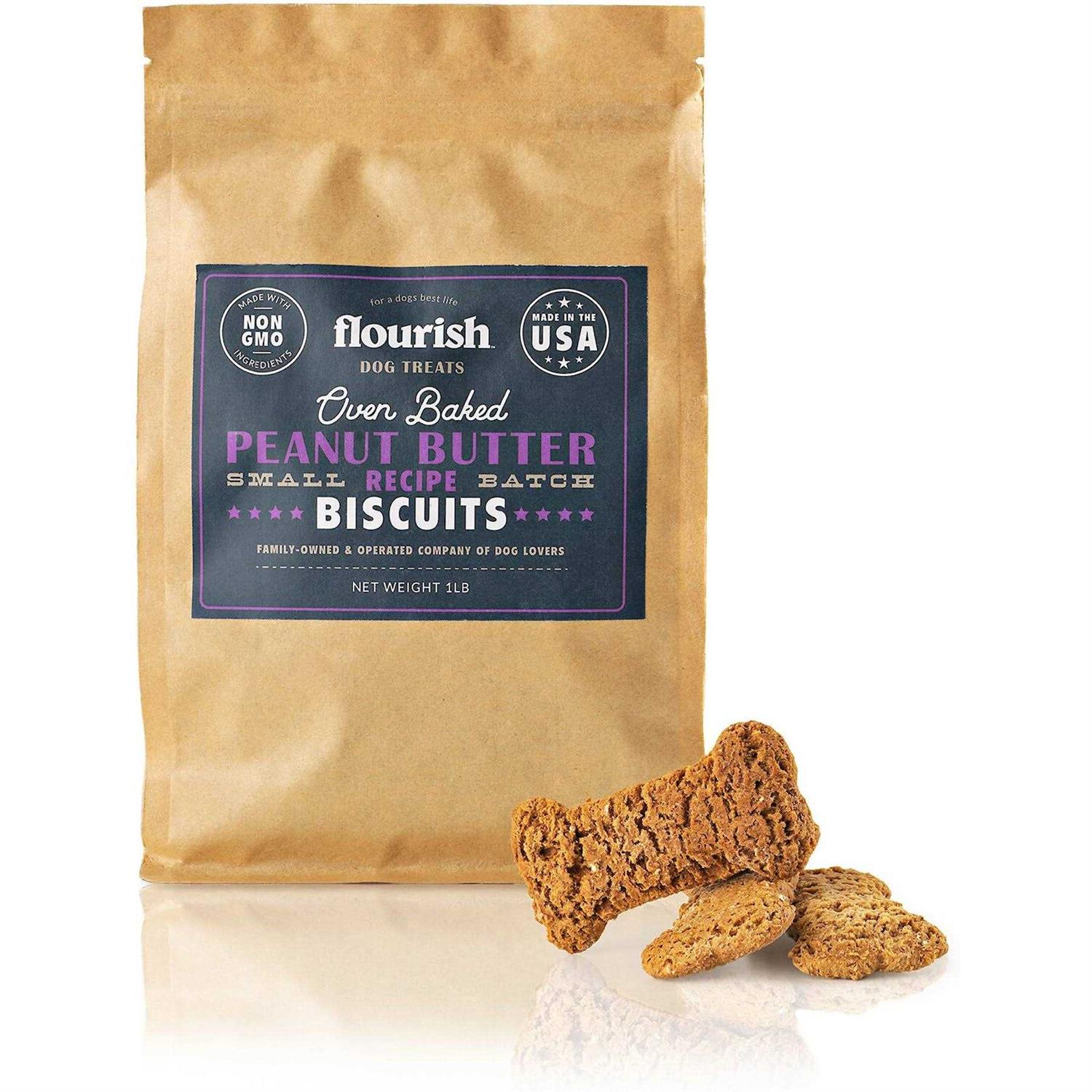 Flourish Peanut Butter Banana Biscuit Dog Treats - Healthber