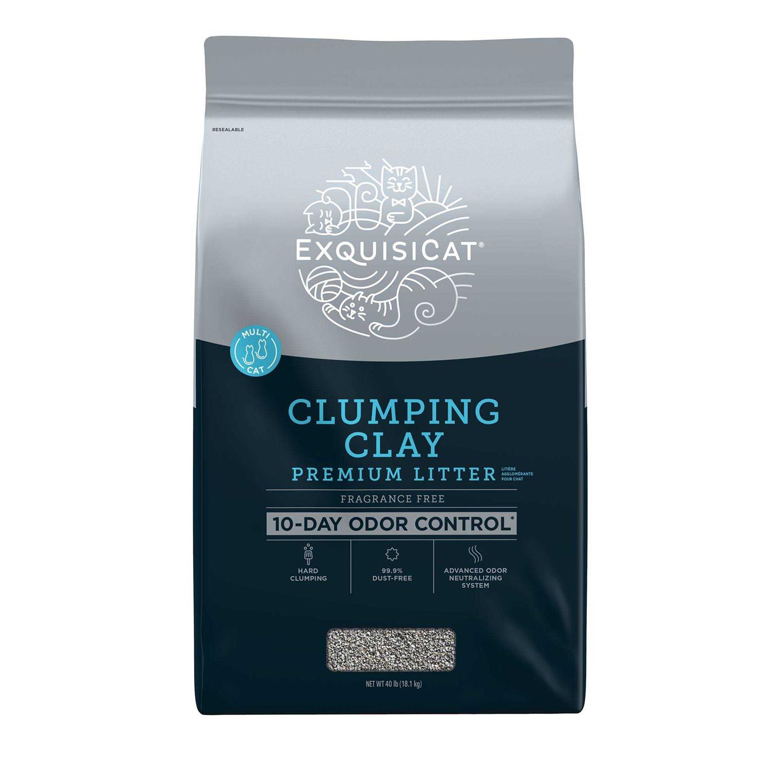 ExquisiCat Premium Clumping Multi-Cat Clay Cat Litter - Healthber