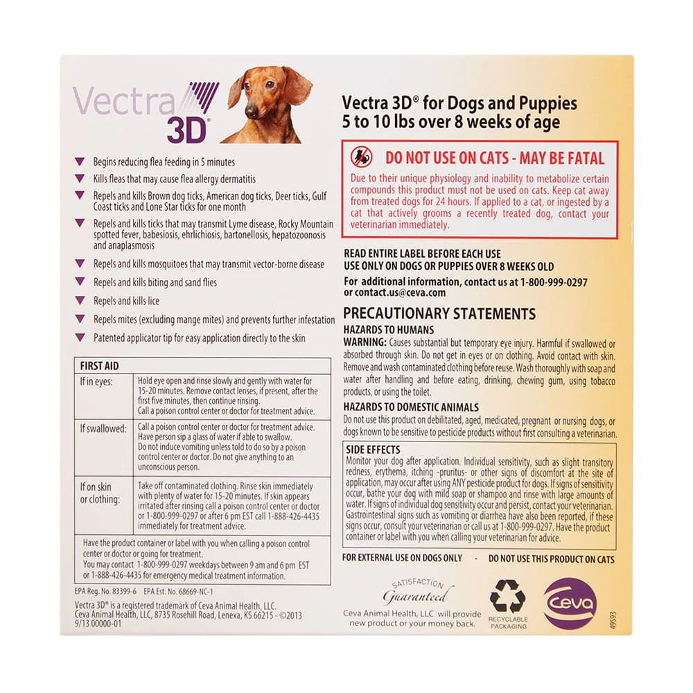 Vectra 3D Flea & Tick Spot Treatment for Dogs - Healthber