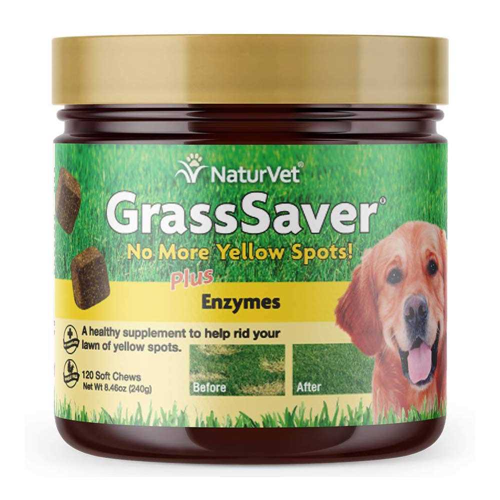 NaturVet GrassSaver Plus Enzymes for Dogs 240 Soft Chews - Healthber