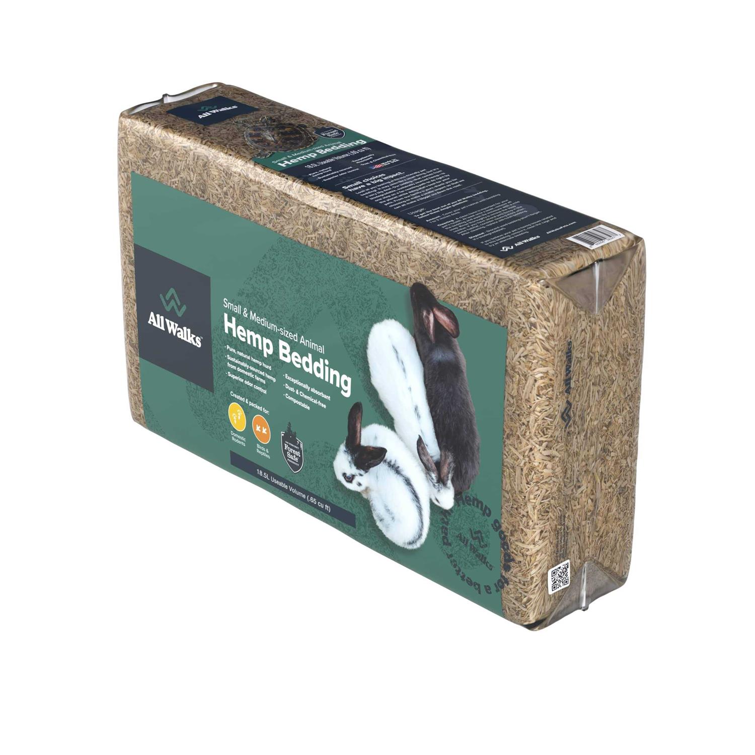 All Walks Hemp Bedding for Chicken Coops, Guinea Pigs, Hamsters, Rabbits, and Other Small Animals - Healthber