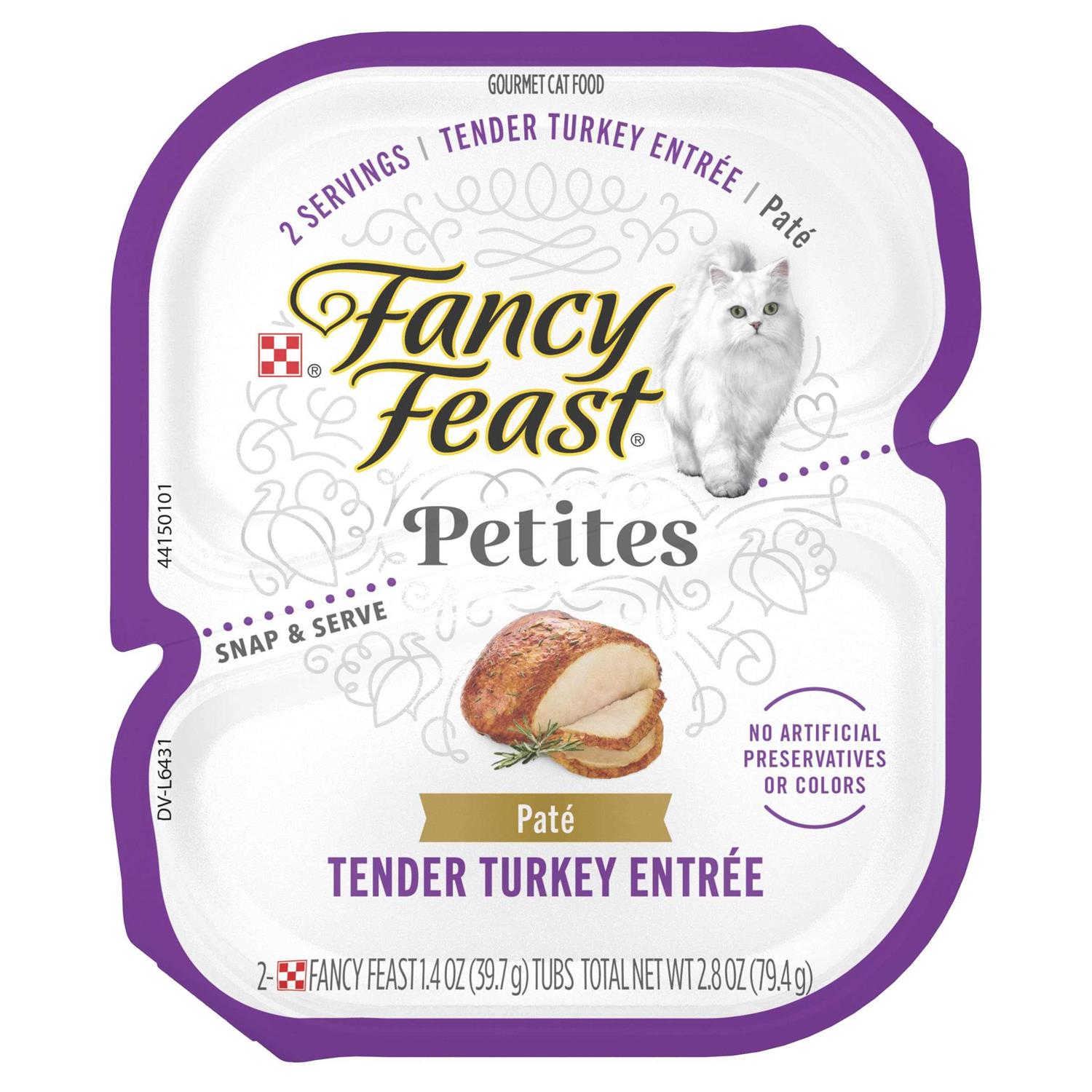 Fancy Feast Petites Pate Tender Turkey Entree Wet Cat Food - Healthber