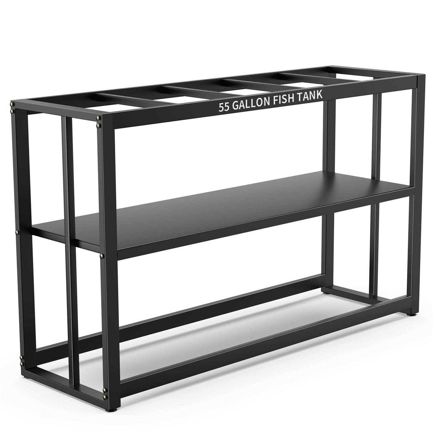 Akenow 55-75 Gallon Fish Tank Stand with Storage Shelf, 48.5 x14.9 x 29.2 Inch Aquarium Stand, Turtle Tank, Reptile Terrariums and Breeder Tank - Healthber