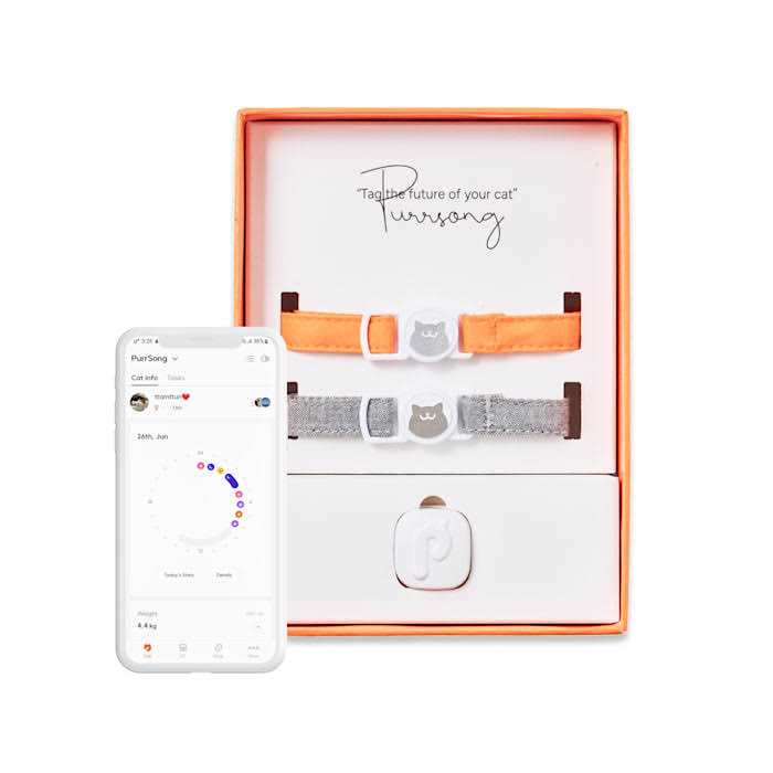PurrSong LavvieTAG with Straps Cats Charger Set - Healthber