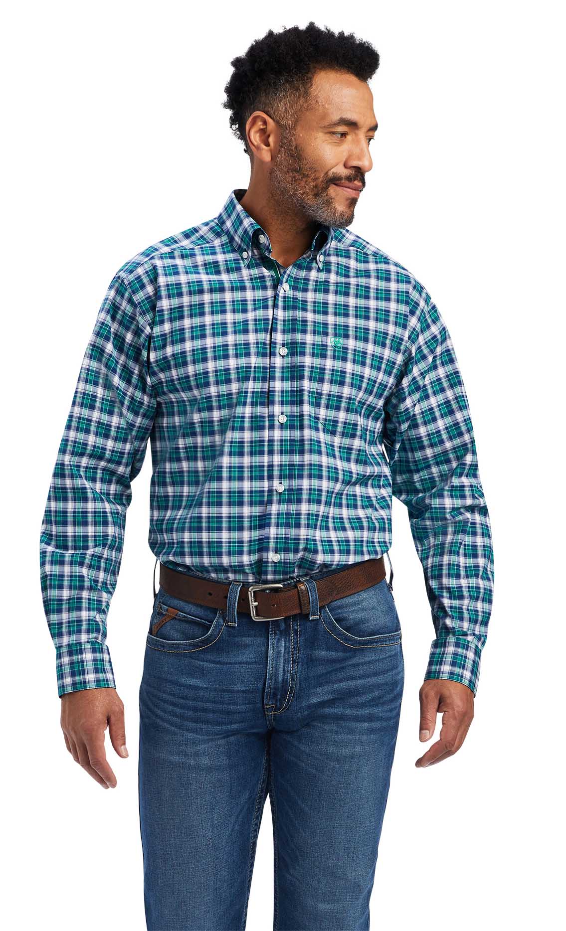 Ariat Men's Pro Series Brantleigh Stretch Classic Fit Shirt, Jelly Bean - Healthber