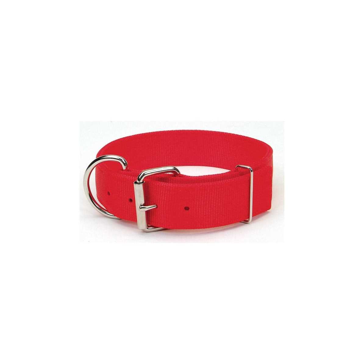 Coastal Pet Macho Dog Double-Ply Nylon Collar with Roller Buckle 1.75 Wide Black - Healthber