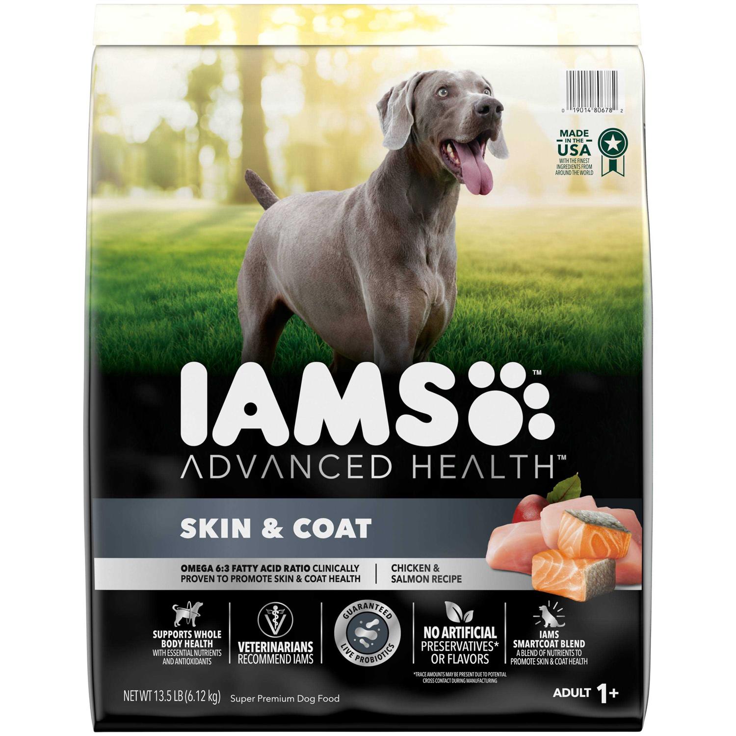 IAMS Advanced Health Skin & Coat Chicken and Salmon Recipe Dry Dog Food - Healthber