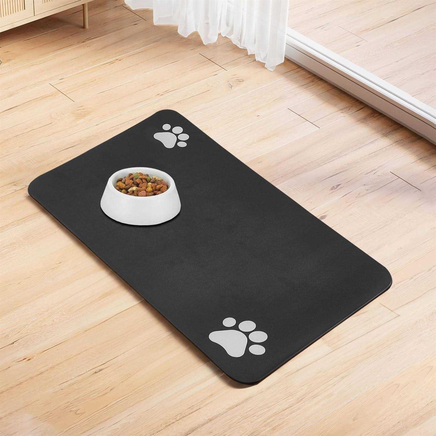 16 x 24 Inch Pet Feeding Mat Dog Mat for Food and Water Dog Food Absorbent Mat - Healthber
