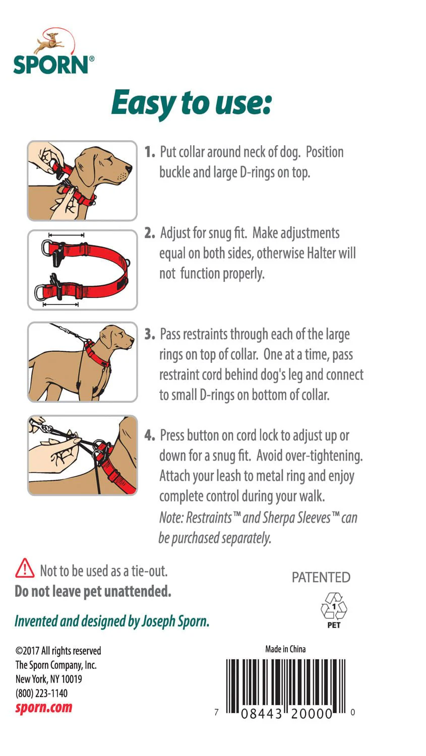 Sporn Big Dog Halter, Black - Healthber