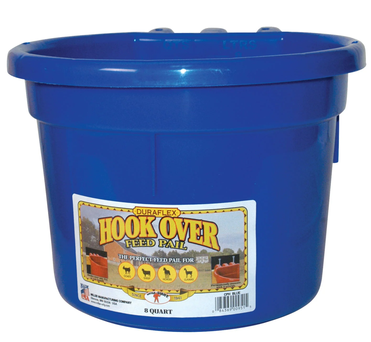 Little Giant Hook Over Feed Pail, 2 Gallon - Healthber