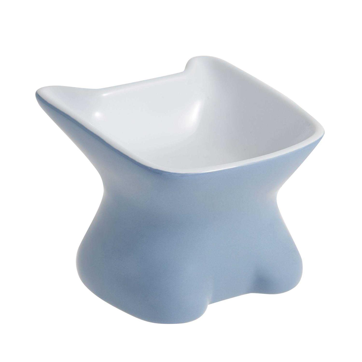 Whisker City Elevated Ceramic Cat Bowl - Healthber
