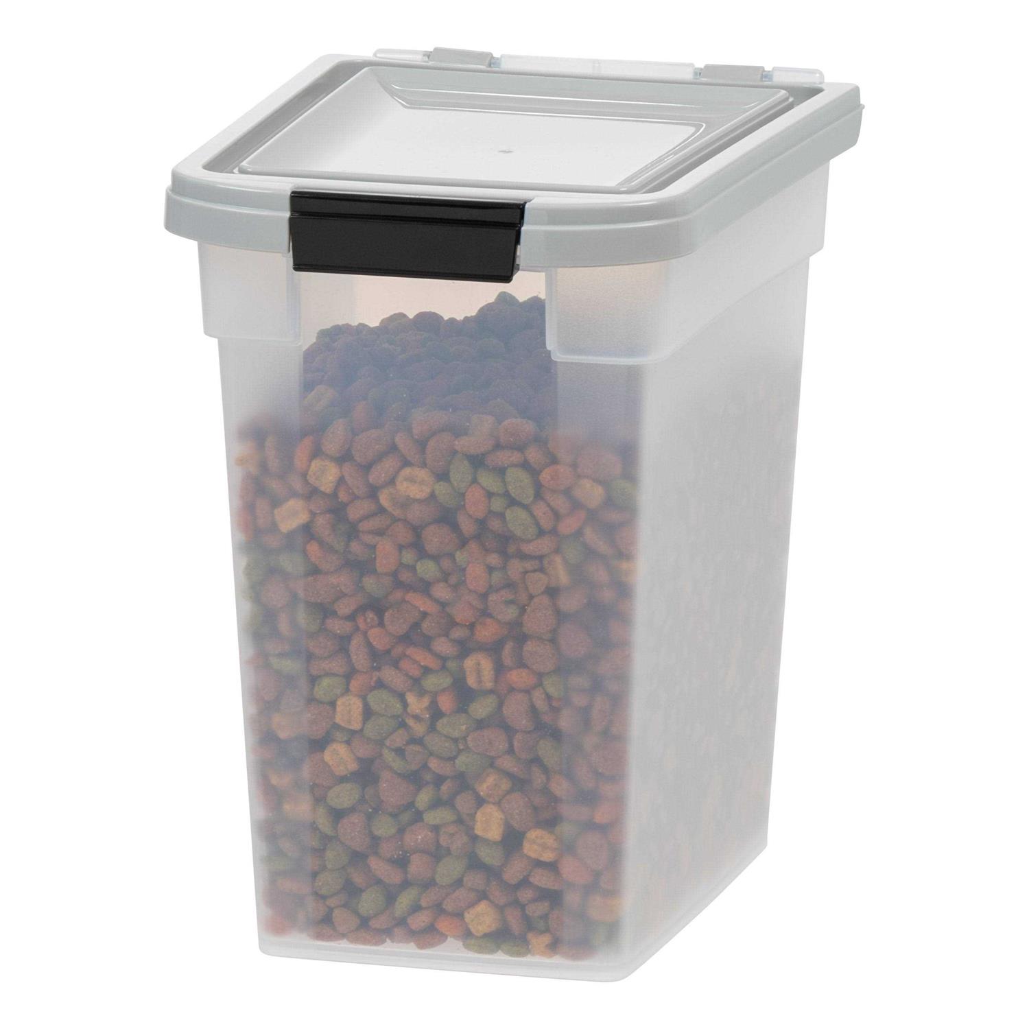 IRIS USA 25lbs 12.75qt3.1gal Airtight Pet Food Storage Container - Healthber