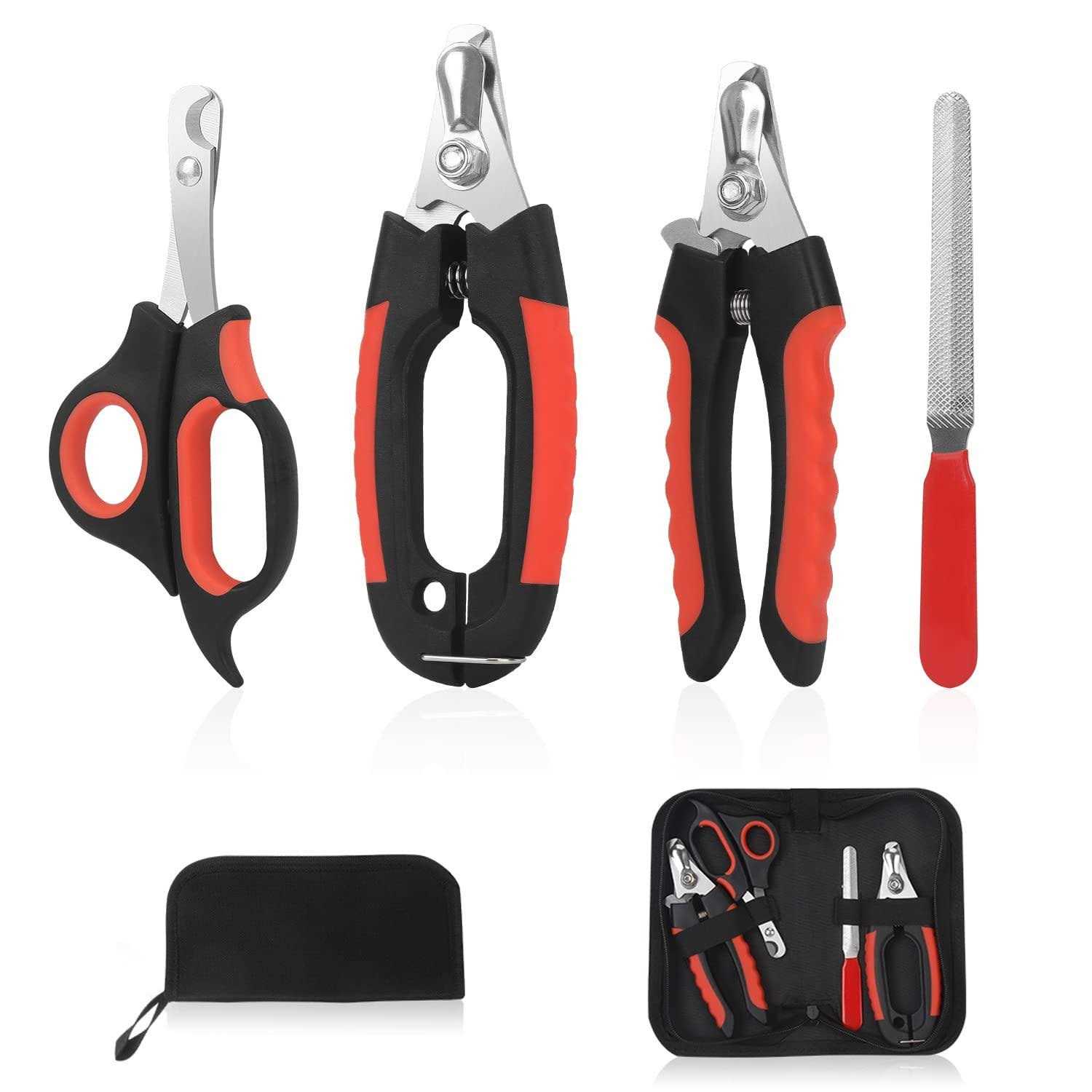 Bretheil Dog Nail Clippers Trimmer Set Quick Safety Guard to Avoid Over-Cutting - Healthber