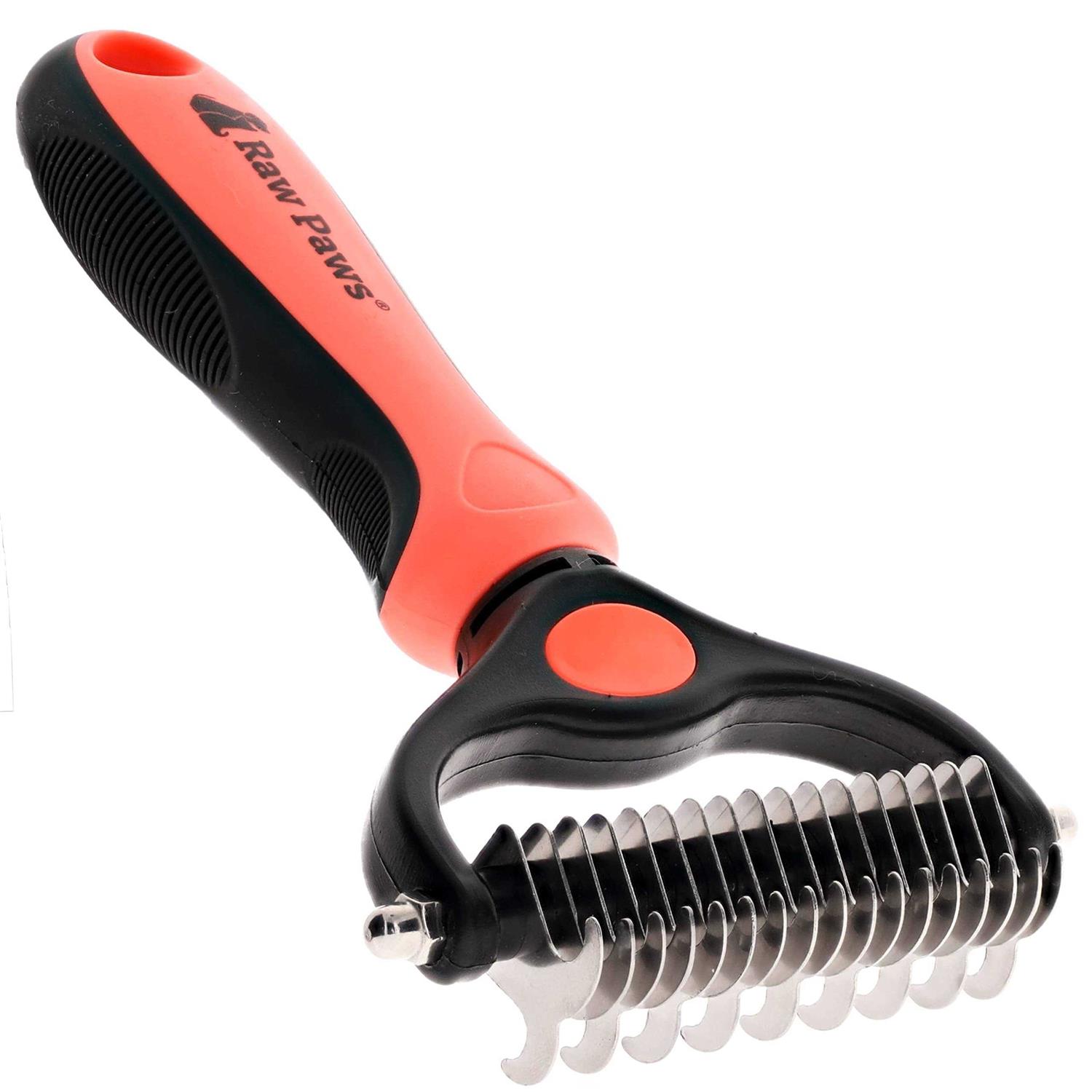 Raw Paws Undercoat Rake & Dematting Tool 1 ct 2-Side Undercoat Rake for Dogs & Cats - Healthber