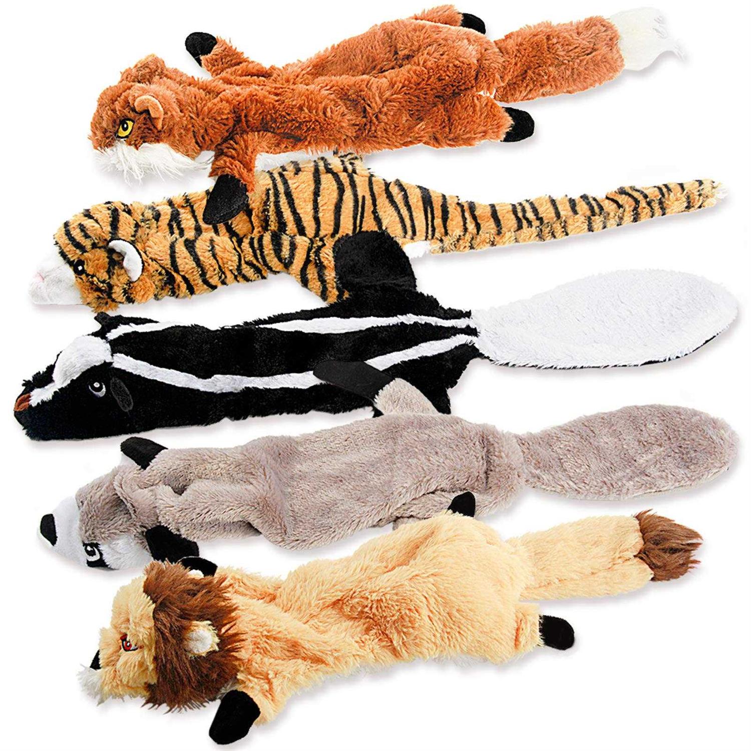 FIREOR Dog Squeaky Toys No Stuffing Plush Chew Toy for Small Medium Dogs Puppy Aggressive Chewers Large Breed - Healthber