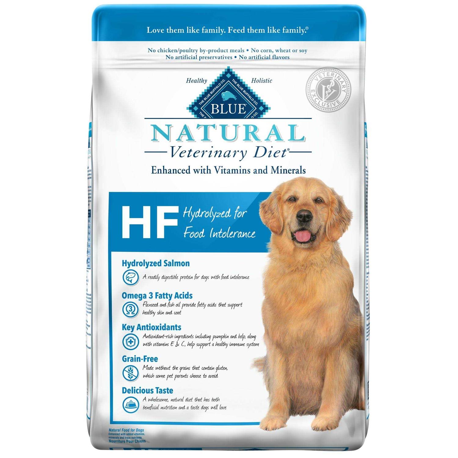 Blue Buffalo Natural Veterinary Diet HF Hydrolyzed for Food Intolerance Dry Dog Food - Healthber